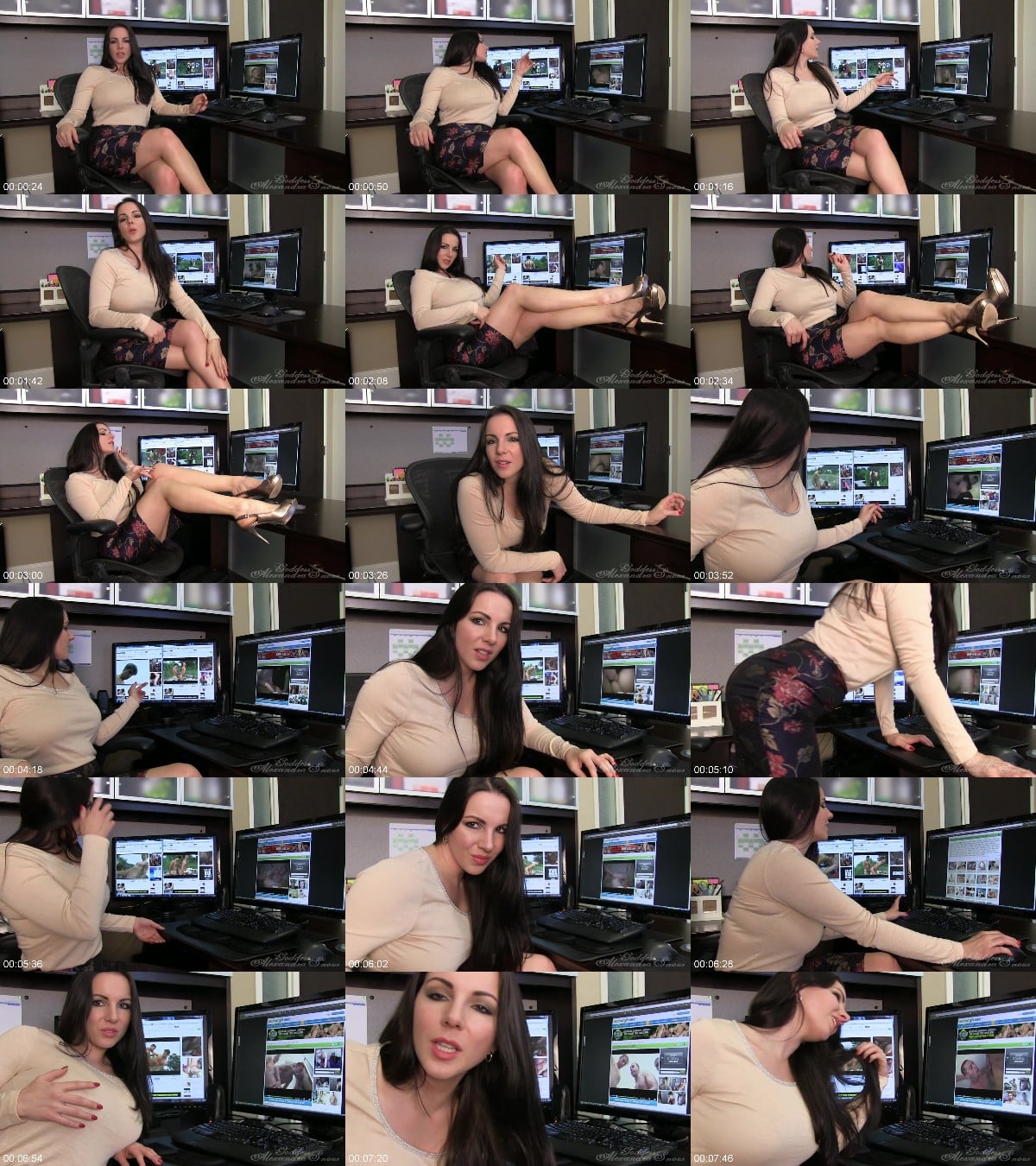 Goddess Alexandra Snow - Watching Gay Porn At Work 6