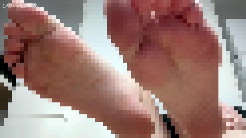 LadyMedusa - Pixel feet JOI with sock removal for losers ripoff foot humiliation 5