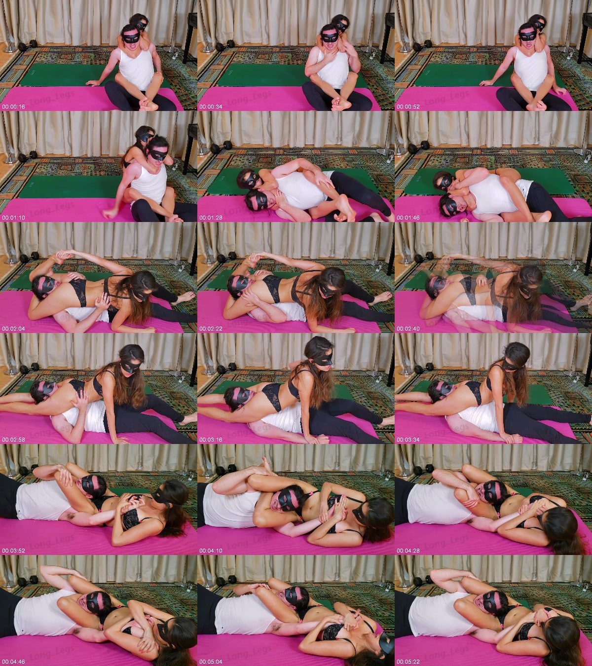 Lexi Long Legs - Practicing Wrestling Moves On My Slave X2 KOs 6