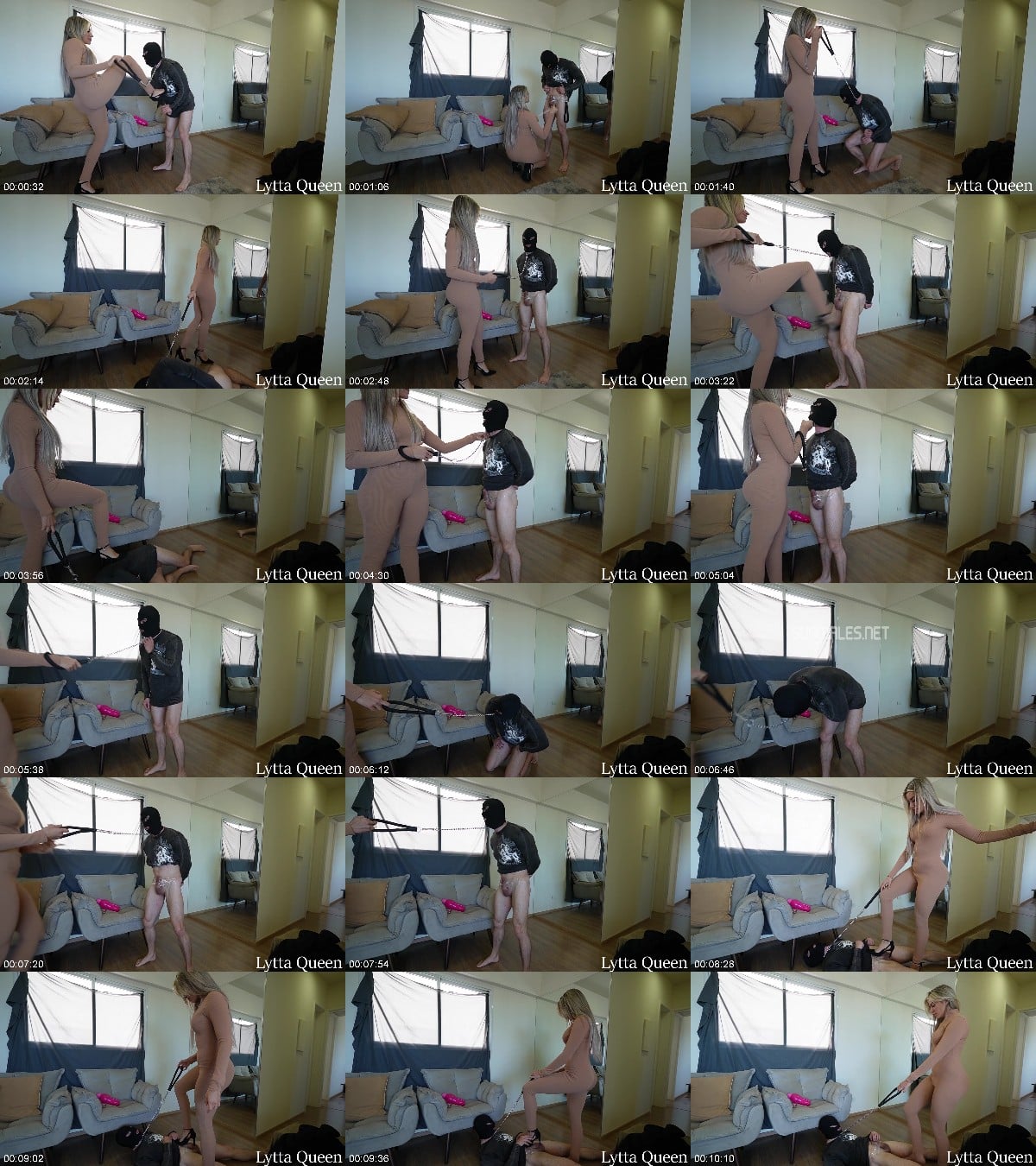 Lytta Queen BB and Hotwife - Sexy Lytta Kicks and stomps on his balls with CBT - After slave paid for her sexy high heels 6