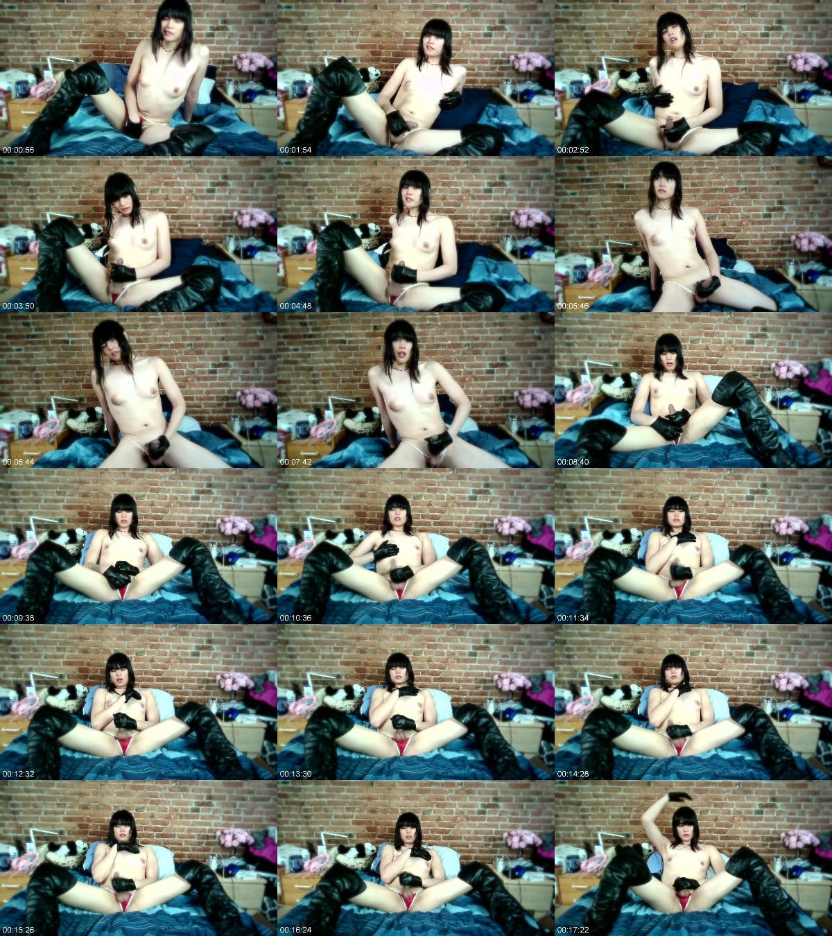 Melissa Masters - Jerking Off with Black Leather Gloves 6