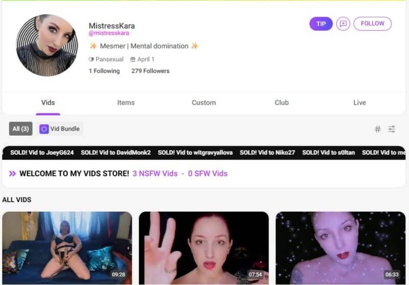 MistressKara Leaks Manyvids Siterip tezfiles [76 VIDEO / 36.95 GB] 1