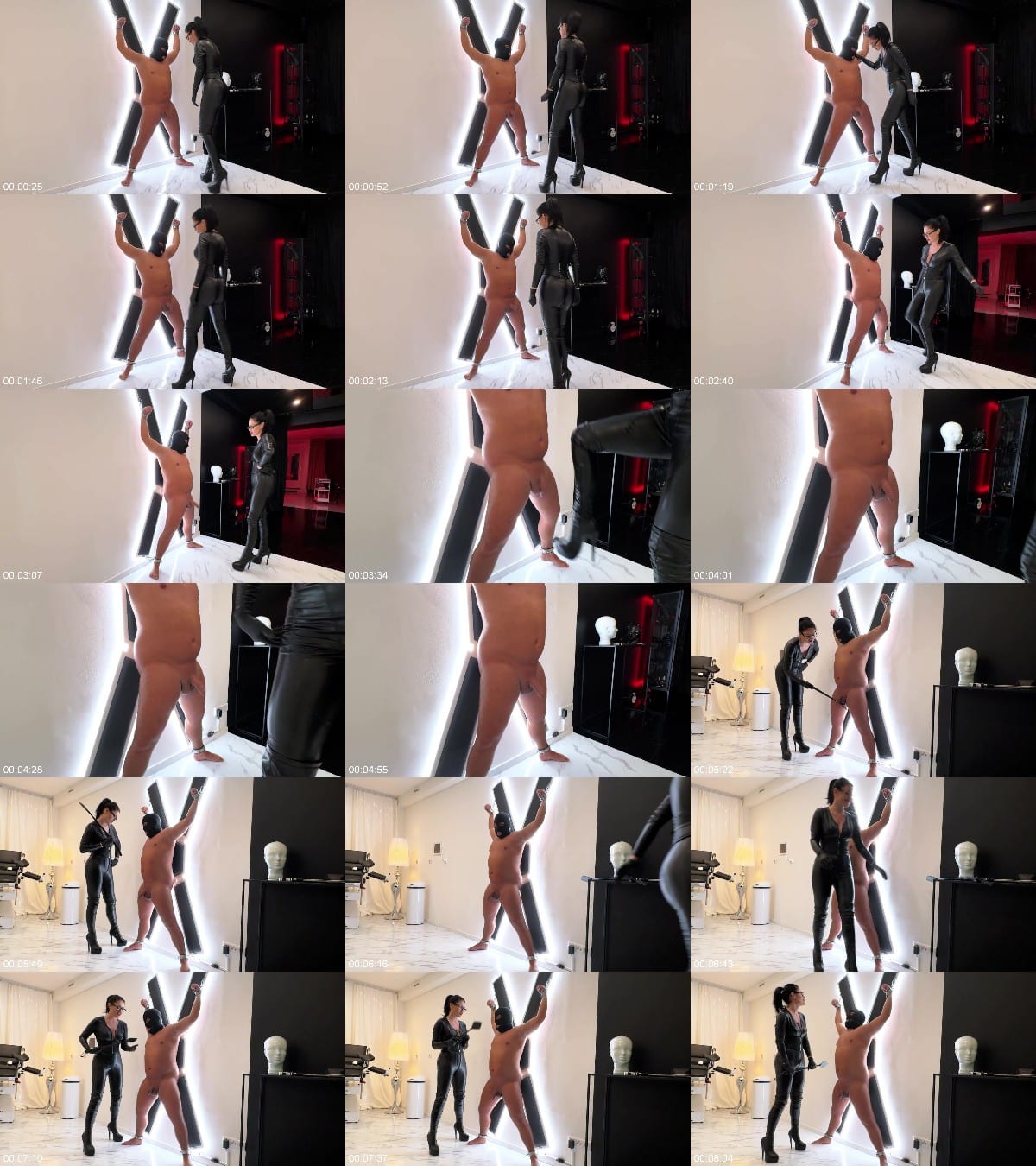 Mistress Blackdiamoond - Ballbusting On The St Andrews Cross 6