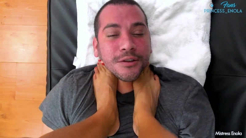 Mistress Enola Fetish - BREAKING YOUR NECK - Face and Neck trampling full weight throat standing and many times until make him rest 5