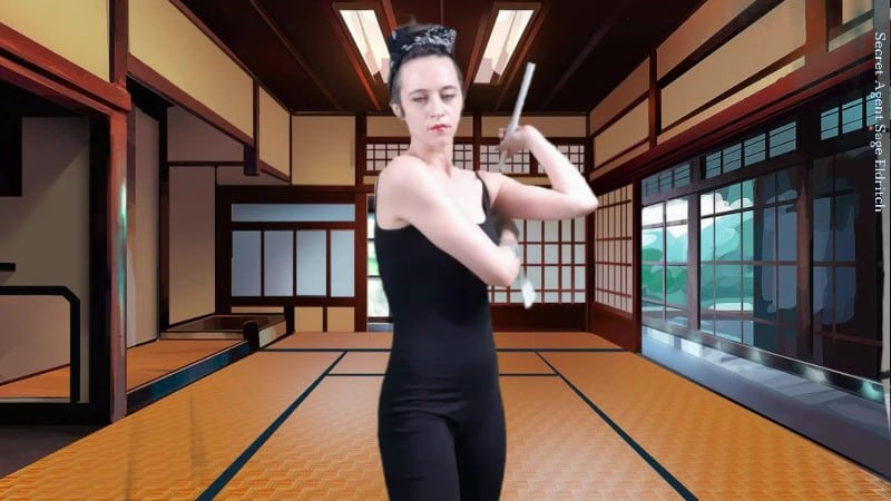 Sage Eldritch - Nude Nunchuck Training with Secret Agent Sage 4