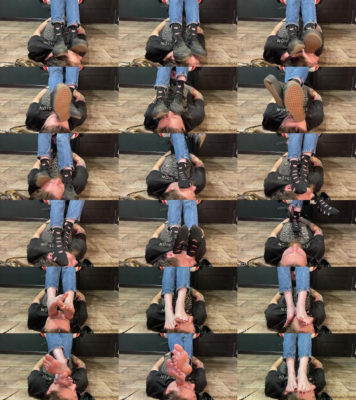 Slave-S-Face-As-A-Footstool-Under-My-Dirty-Vans-Sneakers-Socks-And-Sweaty-Bare-Feet 6