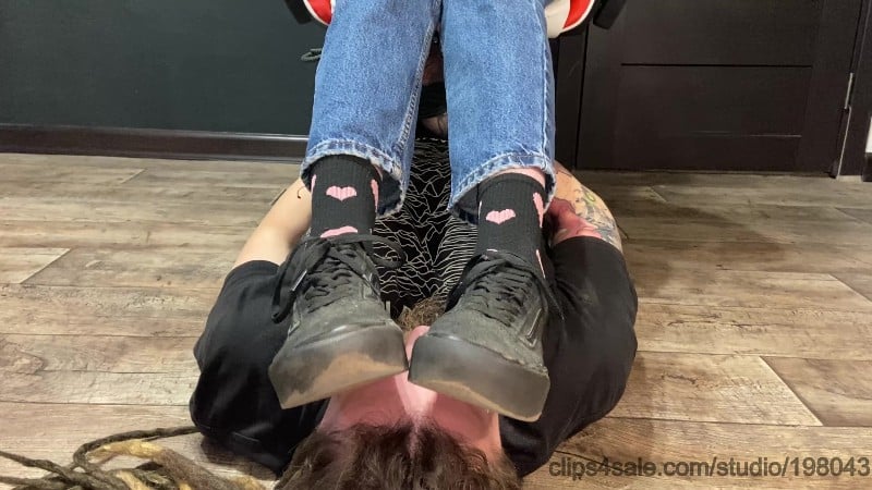 Feet - December 13, 2025 Slave-S-Face-As-A-Footstool-Under-My-Dirty-Vans-Sneakers-Socks-And-Sweaty-Bare-Feet 8