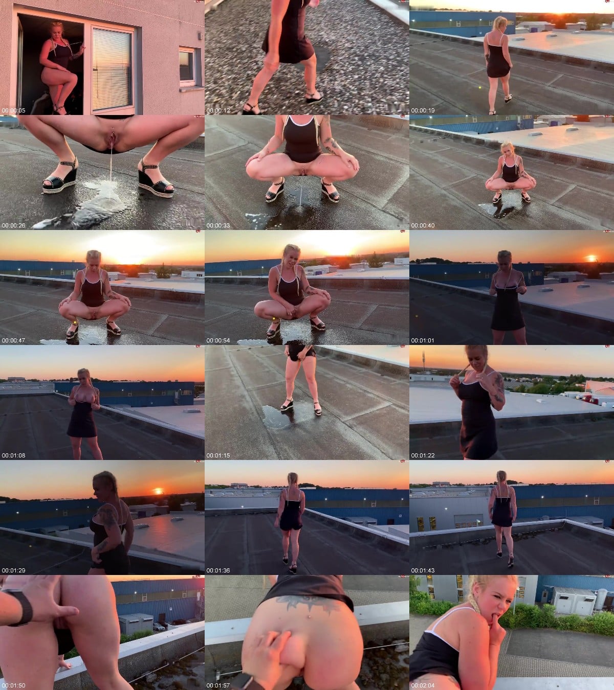 SteffiBlond - Pinkeln über den Dächern von Dortmund -Guck dir meinen prallen Arsch an 6