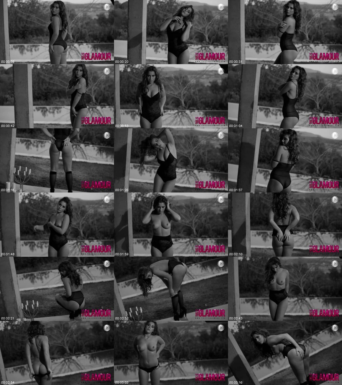 ThisIsGlamour 14 05 01 Geena Mullins In The Rain In Her Black Bodysuit And Boots FullHD 6