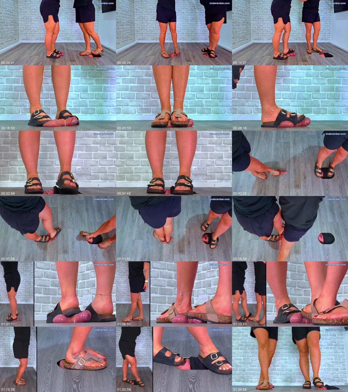 UNDER AMBER - Amber X and Miss Lucy 198 Stomping Your Cock - Balls In Our Dusty Old Birkenstocks 6