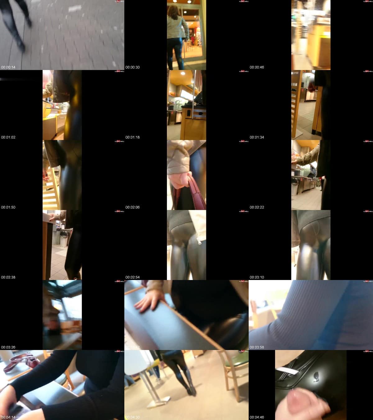 nylonwife - Leggings Spermawalk Heimlich vom Raststätten Mitarbieter vollgewixt 6