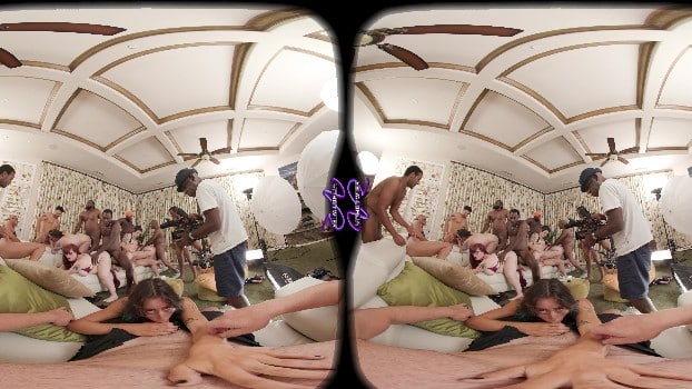 [VRHotWife / Sexlikereal.Com] Bb Kaykez, Busty Bexx, Jessie Belle, Mercy Muse, Quinn Marie - Blowjobs And Orgy, There's Nothing Better (8192x4096p / 8k) 1