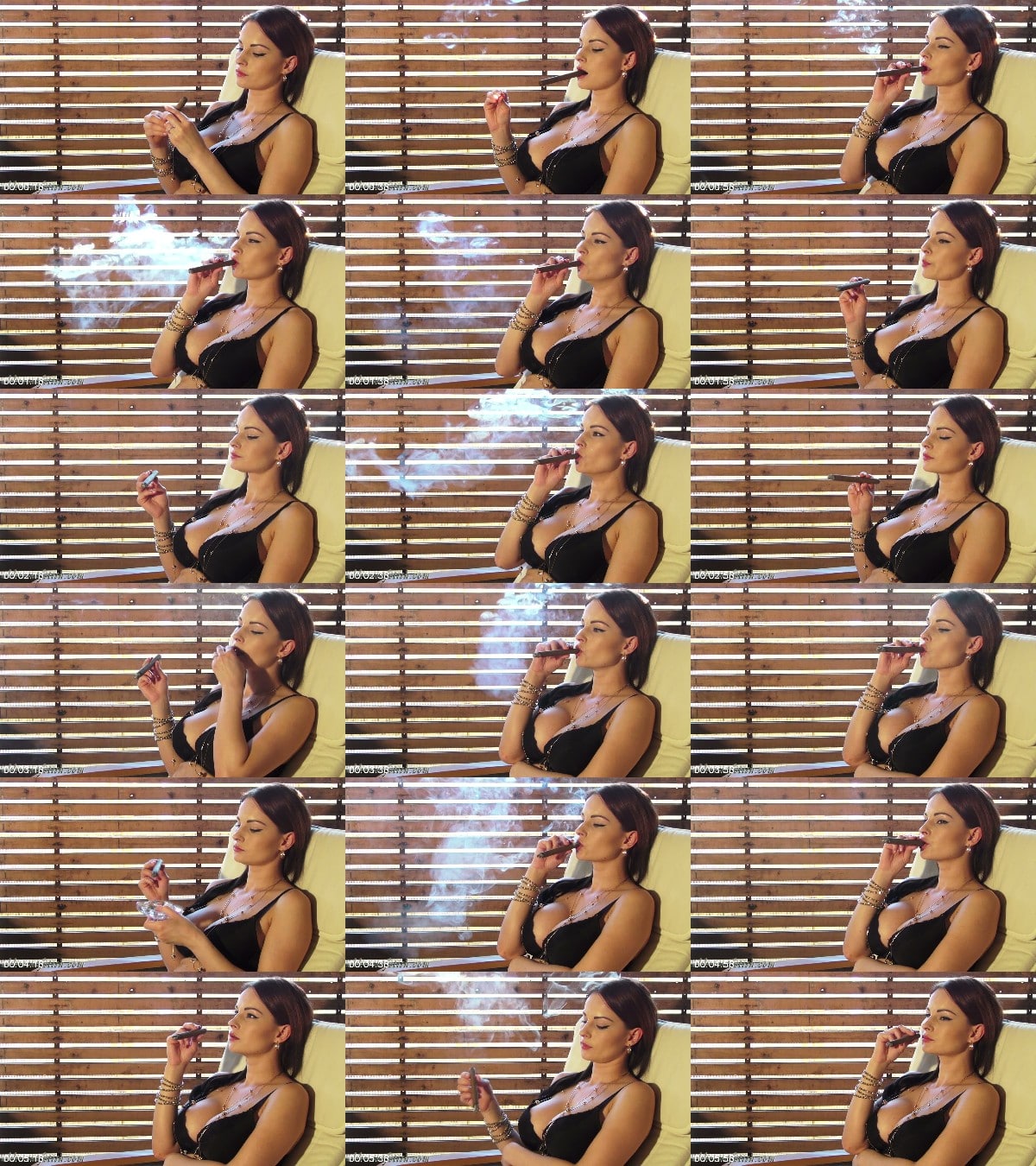 Abbie Cat Fetish - Smoking Cigar In Bra 6