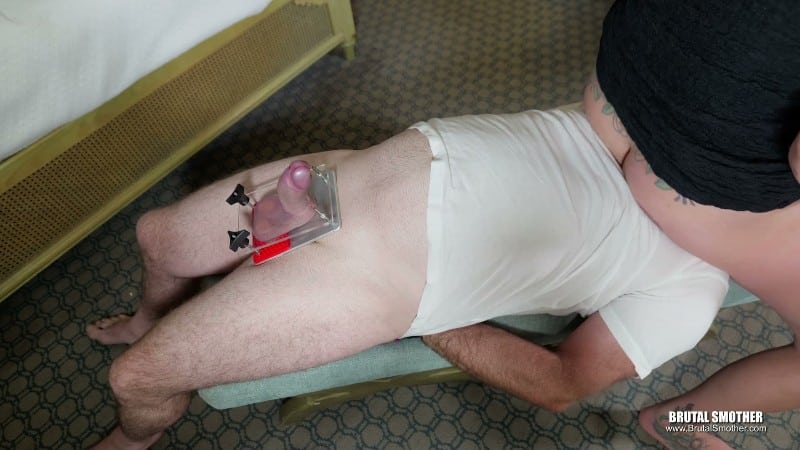 Brutal Face Sitting And Femdom - Black Dress Face Sitting Crush And Cumshot 3