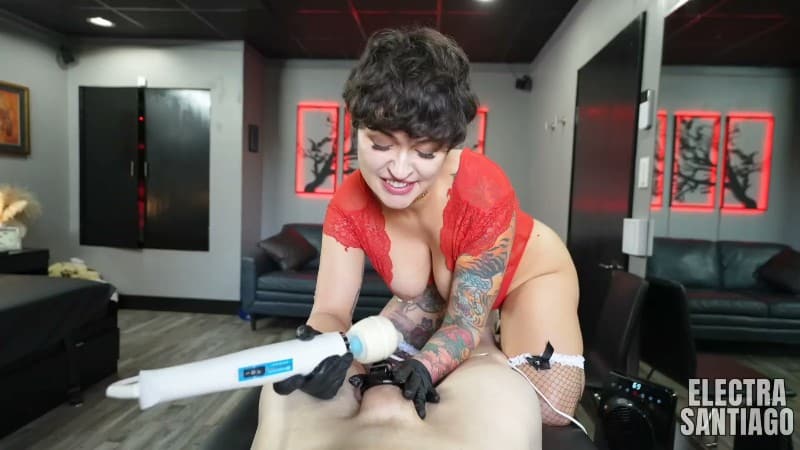 Electra Santiago - Dominatrix Humiliation Caged Sub Cums From Ass Smothering 4