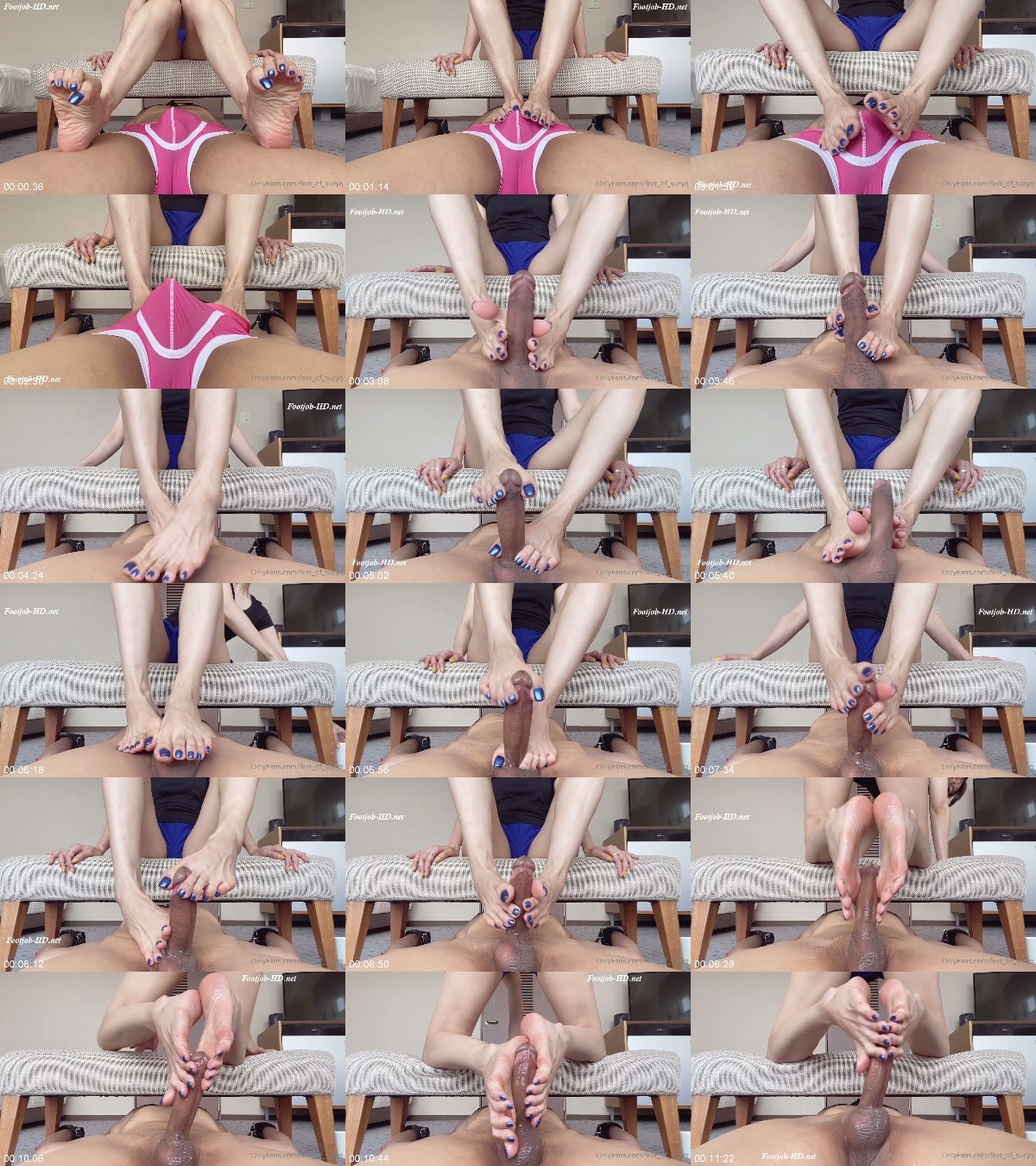 Footjob From Up On A Low Stool - Lady Suzy-Q - FootJob 6