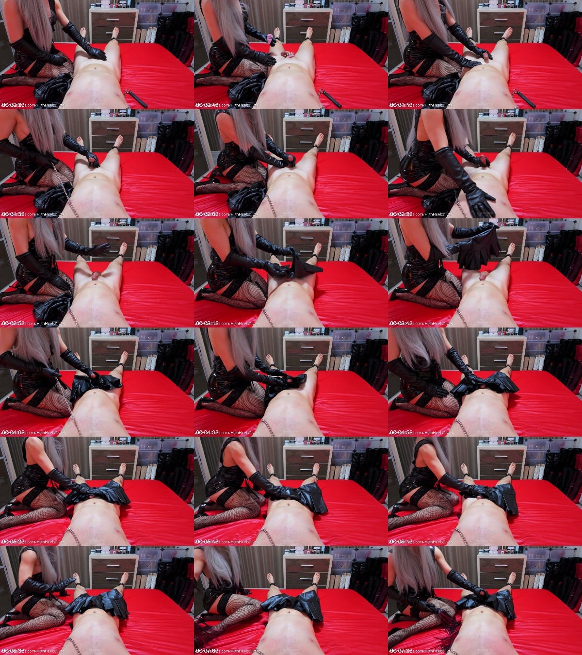 Goddess Maisha - Unlocked And Used - Leather Glove Edging And Skirt Teasing For His Pathetic Cock Part 2 6