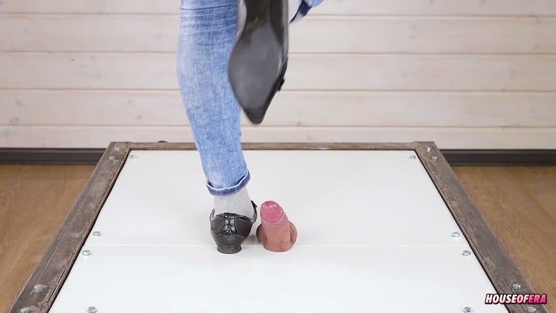 House of Era - POV Cruel cock balls trampling and stomping ballet flats CBT 2