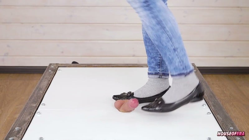 House of Era - POV Cruel cock balls trampling and stomping ballet flats CBT 4