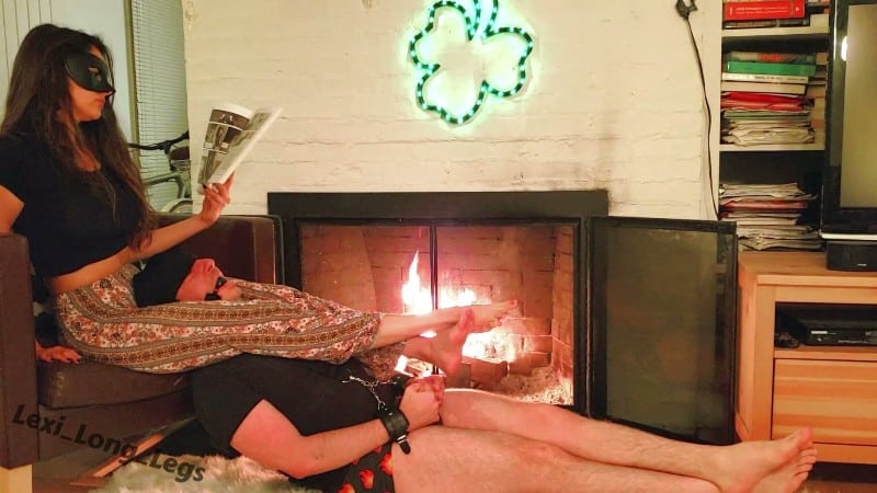 Lexi Long Legs - Gagged And Bound Scissors Goddess Reading By The Fireplace Get Hard Get Punished 2