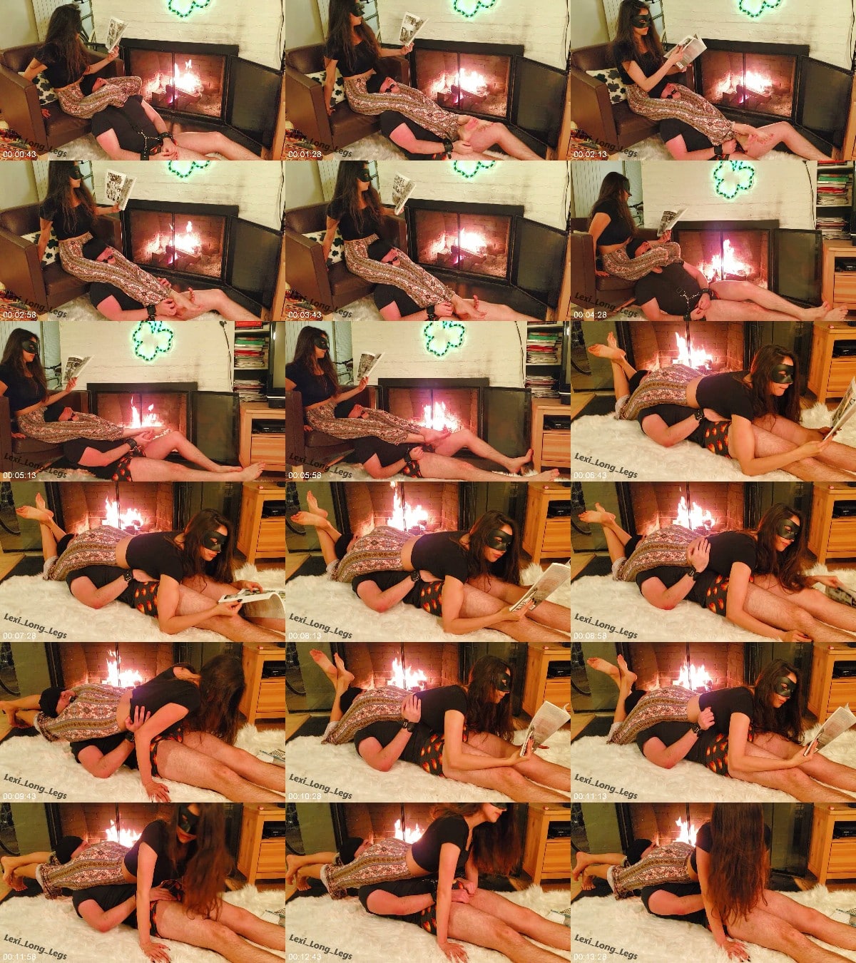 Lexi Long Legs - Gagged And Bound Scissors Goddess Reading By The Fireplace Get Hard Get Punished 6