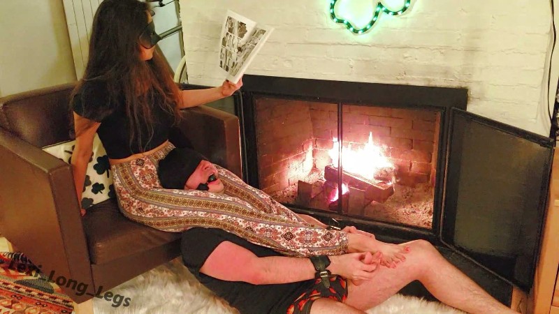 Lexi Long Legs - Gagged And Bound Scissors Goddess Reading By The Fireplace Get Hard Get Punished 1