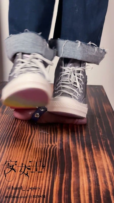 Mistress Ann - Squatting Down On Your Balls With Converse 2