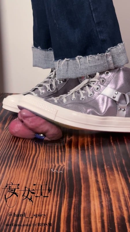 Mistress Ann - Squatting Down On Your Balls With Converse 4