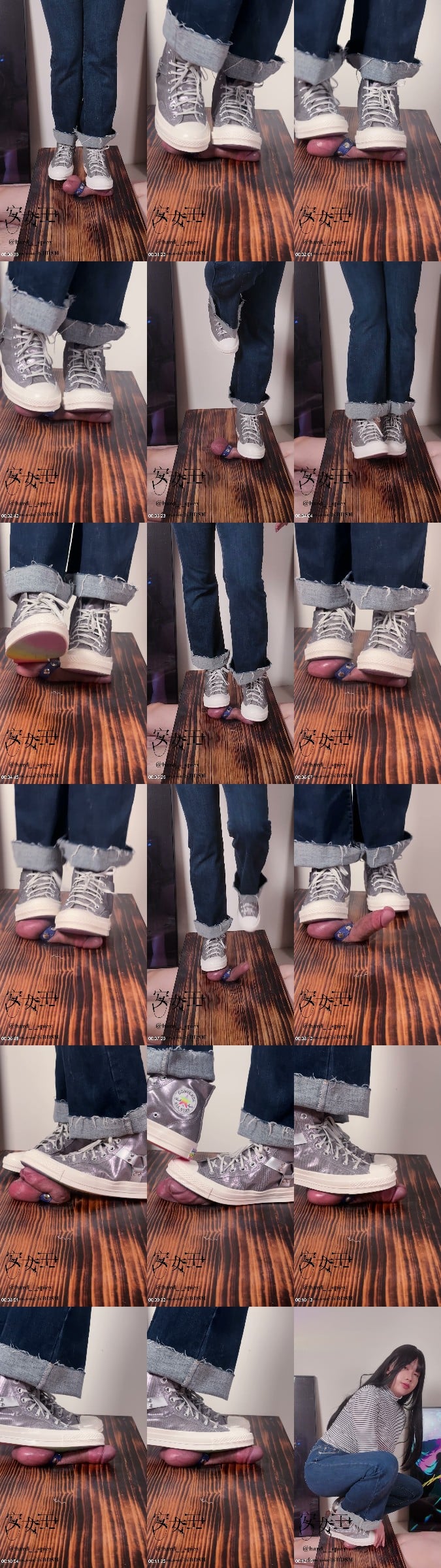 Mistress Ann - Squatting Down On Your Balls With Converse 6