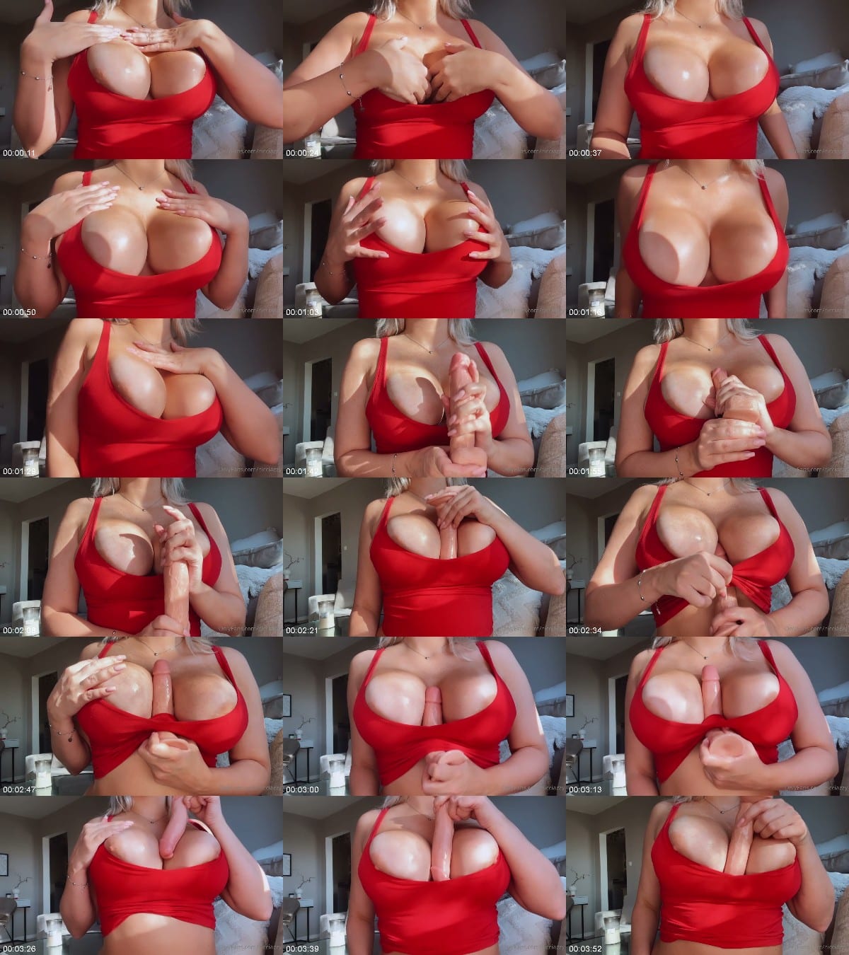 Nicciazzy - Someone Wished For More Dildo Tittfuck With My Red Sports Bra 6