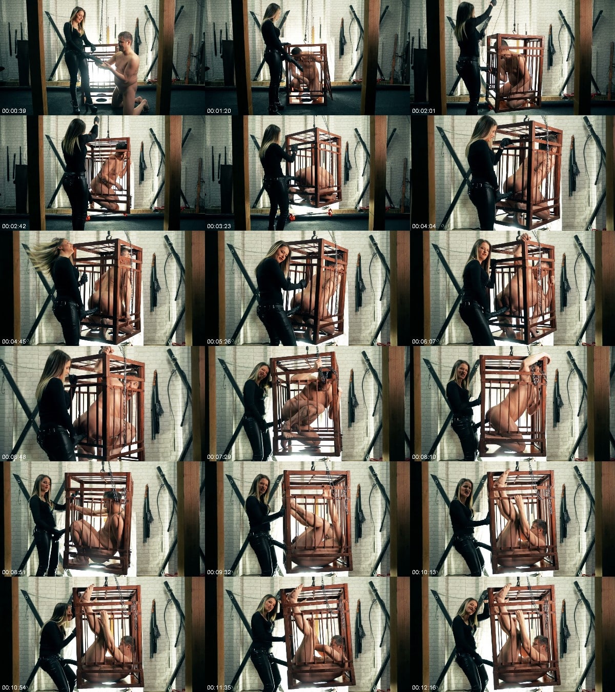 NoirQueenie - Pegging In A Cage Angle 1 6