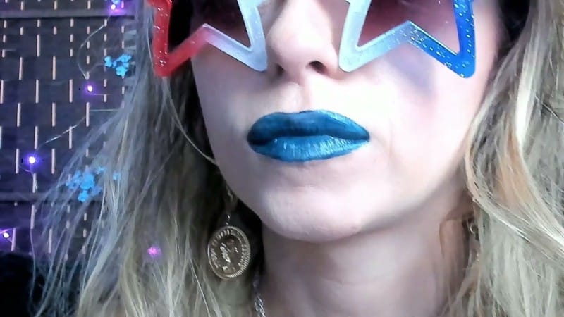 Petite Mercy - Blue Lipstick Blowing Bubbles 5