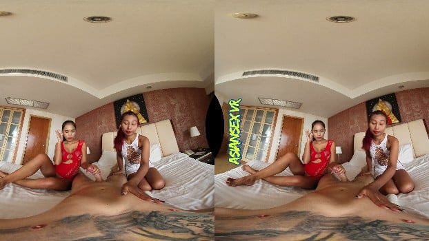 [AsianSexVR / Sexlikereal.Com] Cherry Lee, Emilia Swift - Two Asian Milfs Threesome Sensual Massage & Facial Happy Ending [8192x4096p / 8k] 3