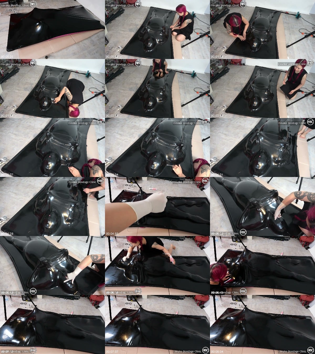 Hinako House of Bondage - Nipple Play in the Latex Vacuum Bed 6