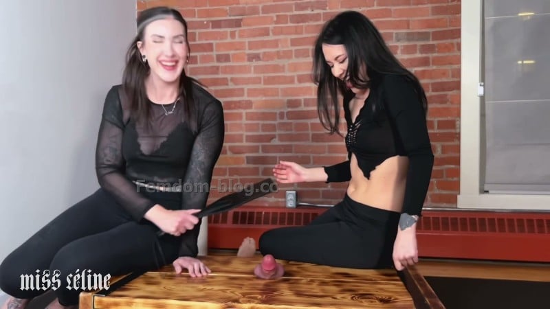 Miss Celine - Miss Sadie Trampled Til He Cums - Slave Gets His Balls Annihilated 5