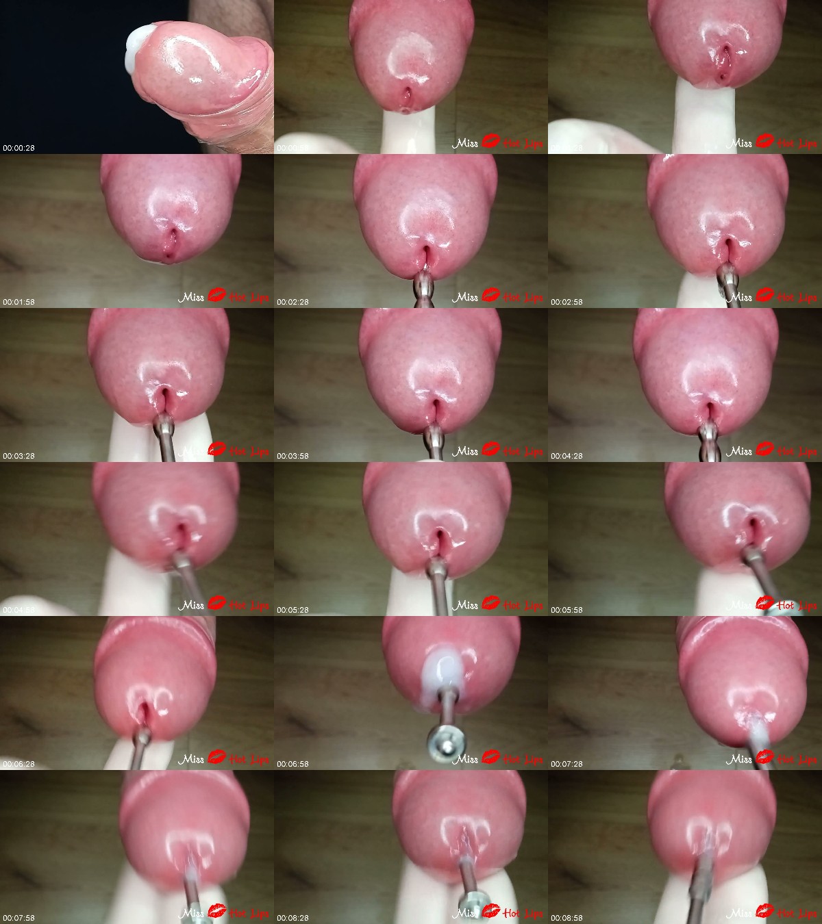 Miss Hot Lips - Close up amateur femdom ruined orgasm with urethral sounding Frenulum stimulation 6