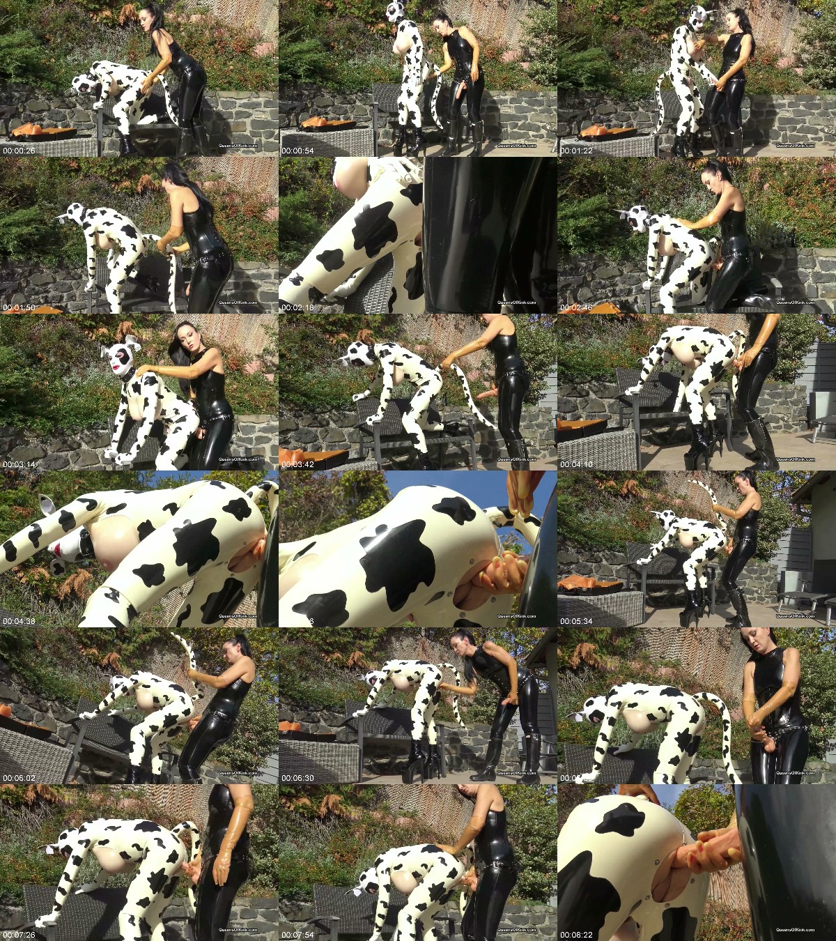 Queens of Kink - Latex cow inspected and fucked stage 2 - Fetish Liza and Natalie Goth TV 6