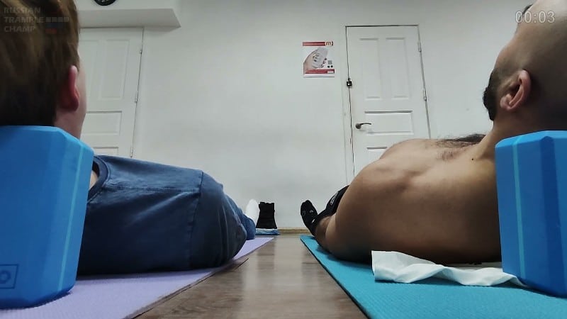 Russian Trample Championship - Educational Trampling 1 Full Two Models Taking Their First Steps On Men Long Torment With Nylon Feet And Sneakers 5