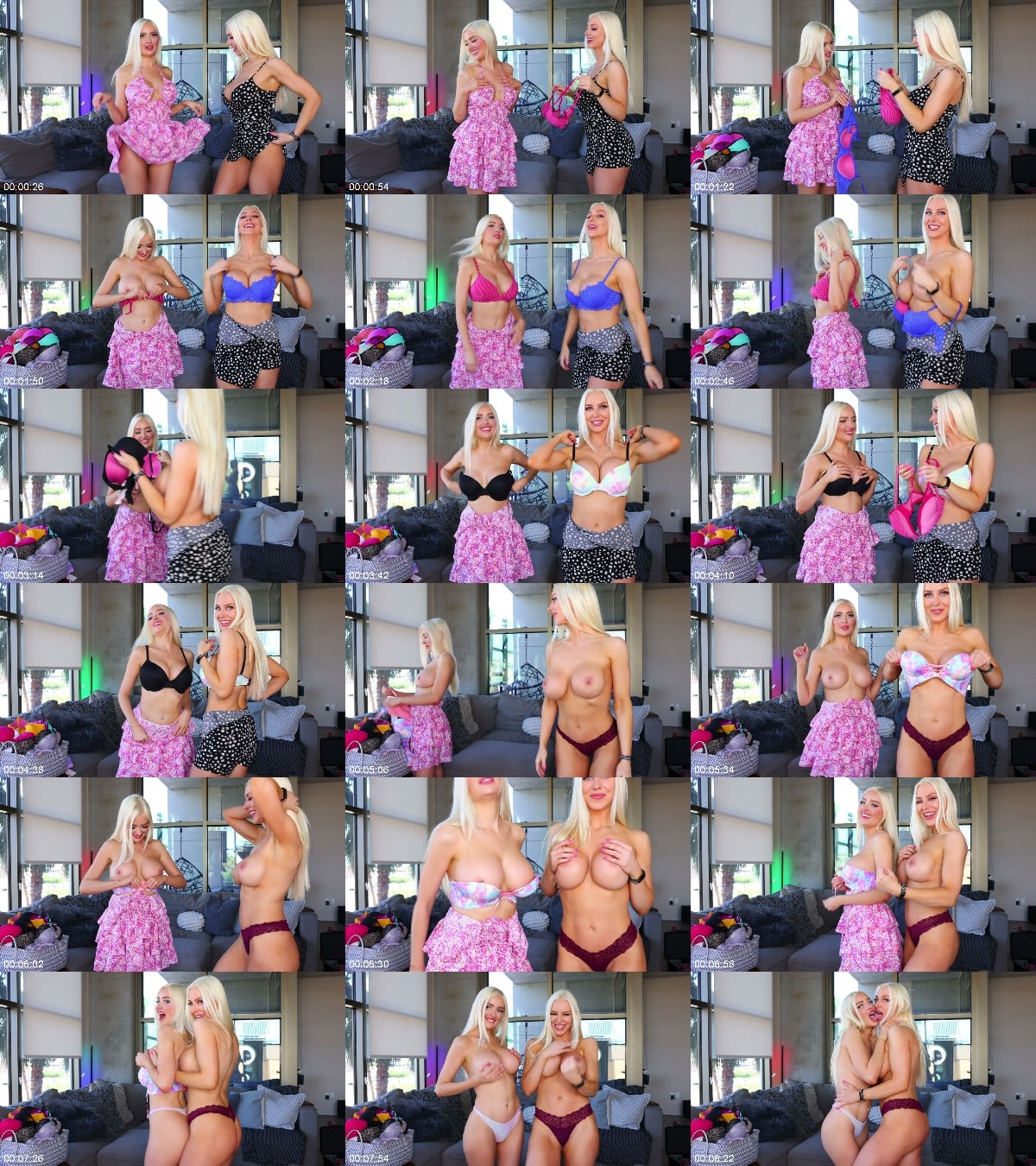 Tara Babcock and Kristen Lanae - We Give a Creeping Tom the Show of His Life Girlgirl Changing JOI 6