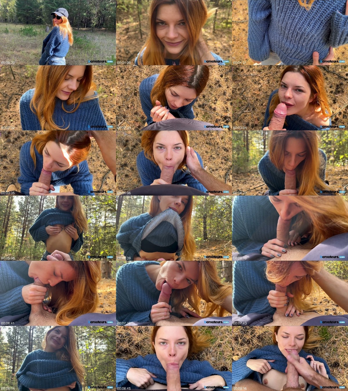 bAmateurs 26/02/24 Ginger Babe Swallows Cock In The Woods 4k 6