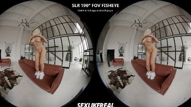 Stasyqvr - Dakotaq - Cute Blonde Dakotaq Plays With Her Mini Skirt (oculus 8k Original) 4