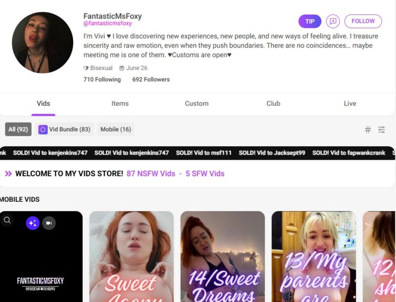 FantasticMsFoxy Leaks Manyvids Siterip tezfiles [61 VIDEO / 82 GB] 1