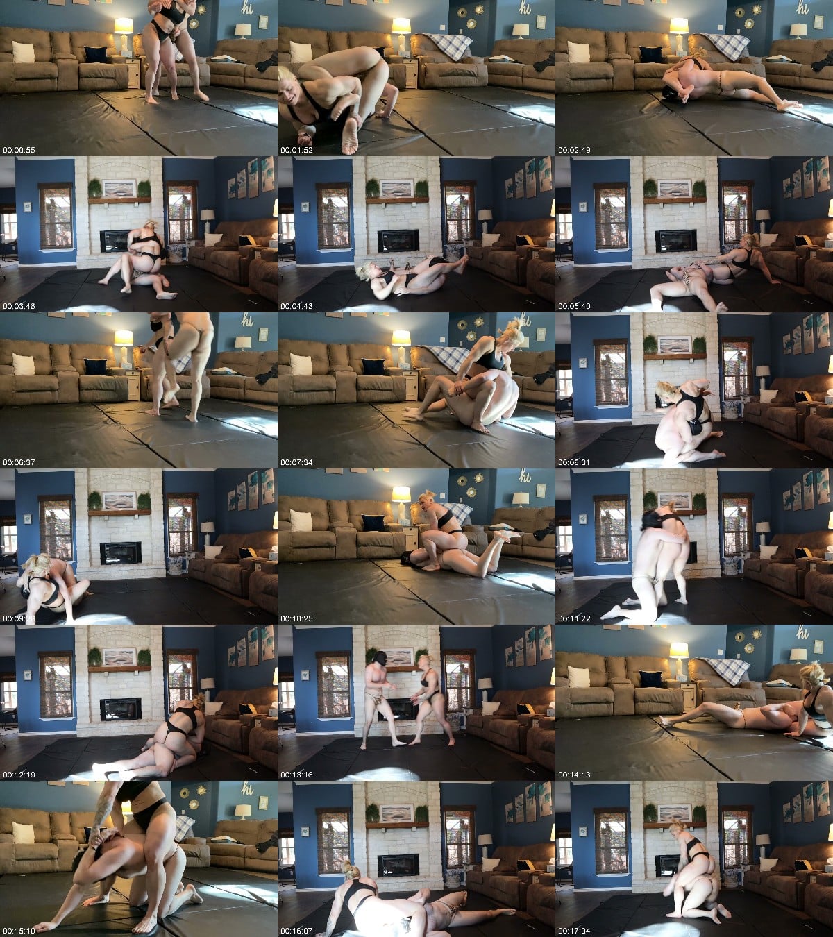 Herculess Domain - Tatiana Tank Dominates Hercules In Competitive Wrestling 6