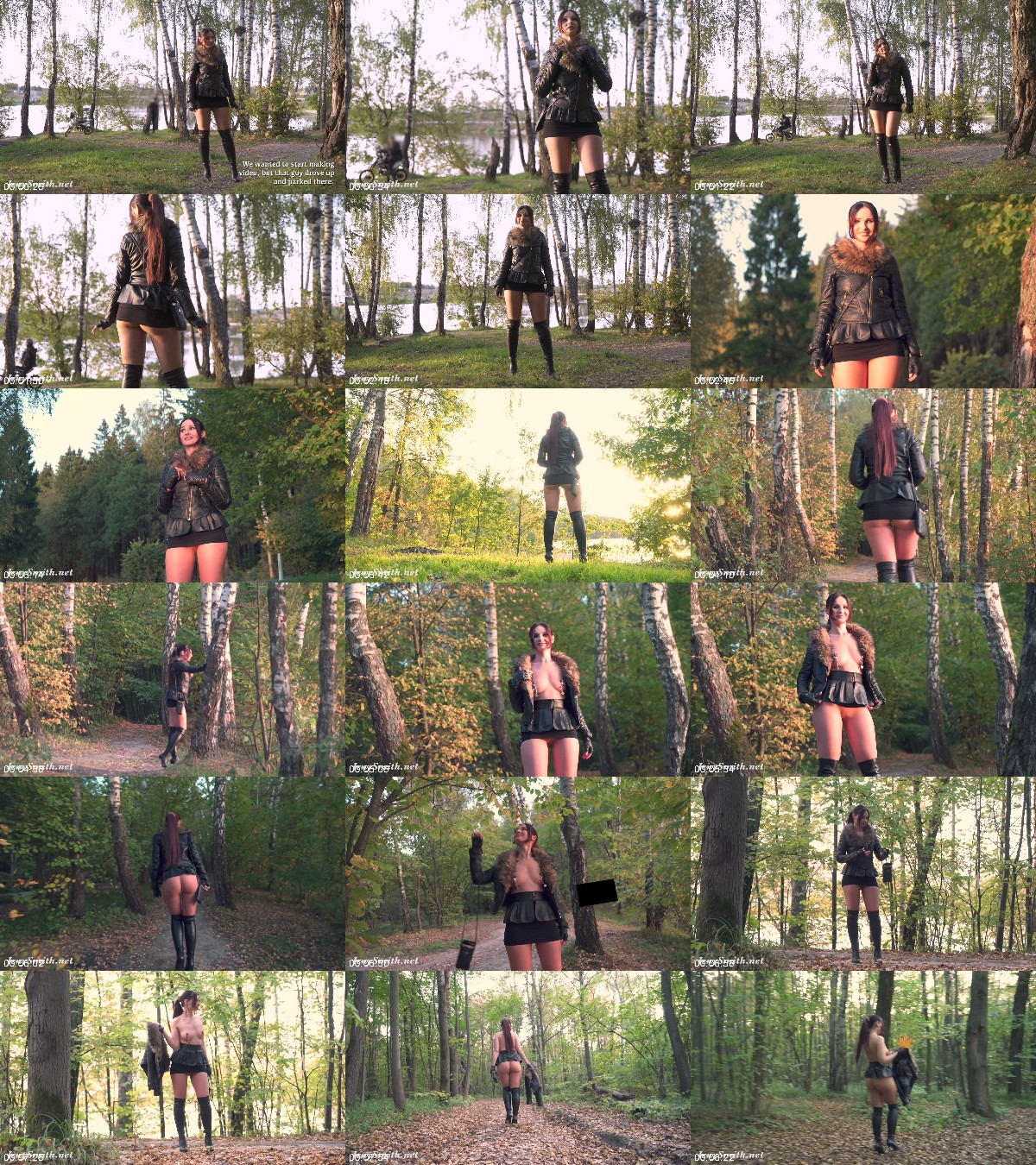 Jeny Smith - In Nylon Pantyhose Without Panties Shocked A Biker In The Forest 6