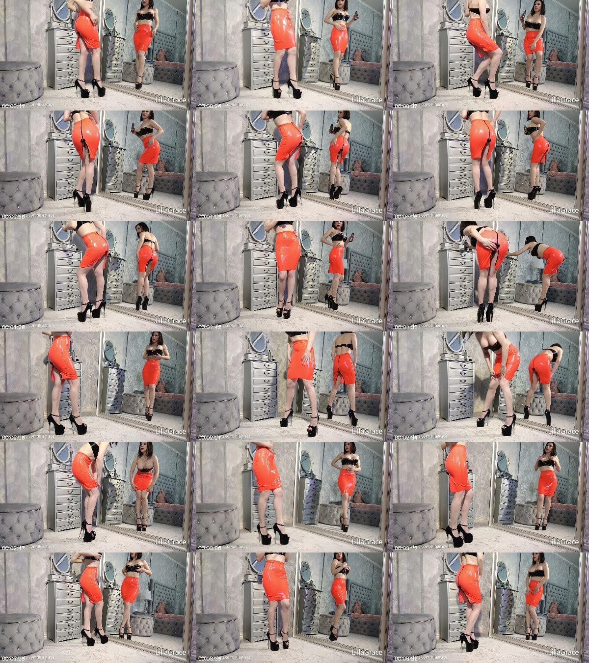 Lilla Grace - Semi - Transparent Latex Skirt 6