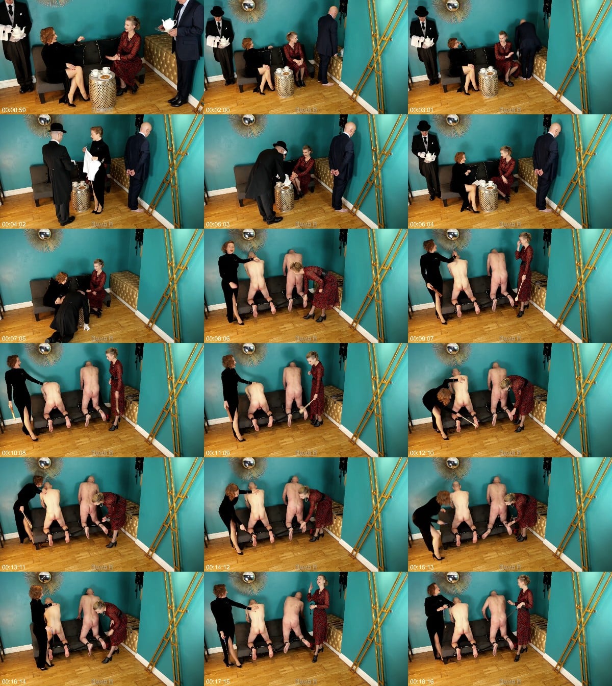 Madam M - Tea Time Bastinado extreme double Domme hard sadistic foot whipping punishment 6