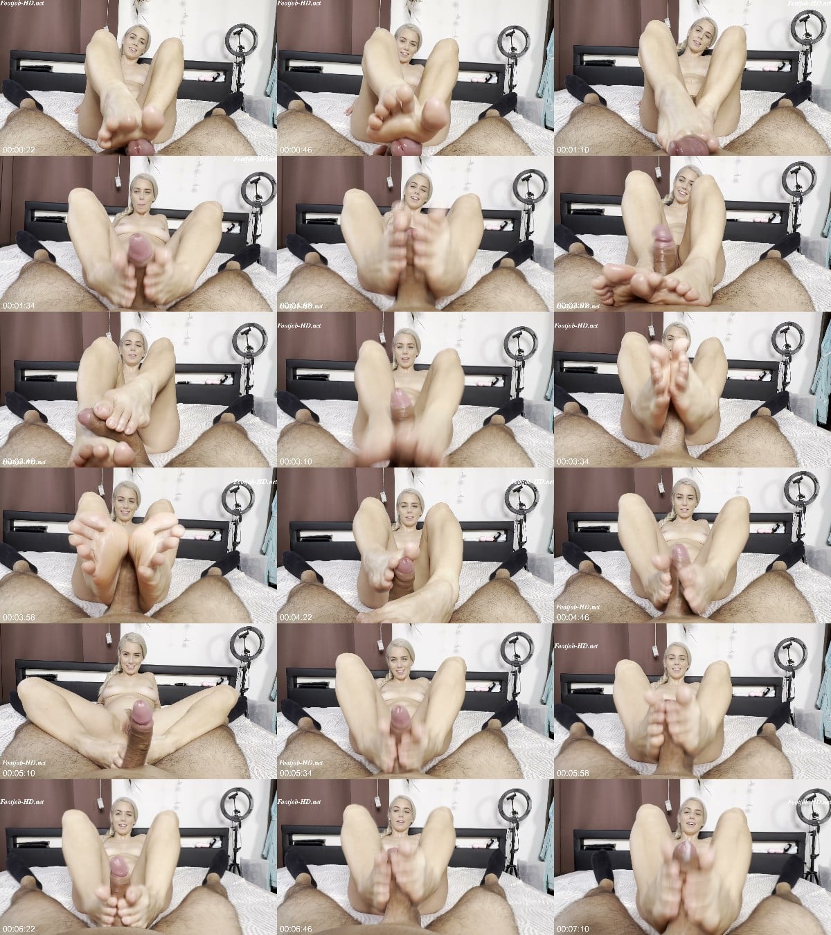 POV - Oily Legs Tease - Miss Nesty Footjob 6