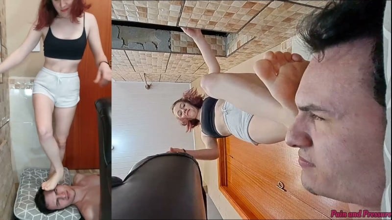 Pain And Pressure - 69 Beatriz Jumping And Stomping On Slaves Face POV 1