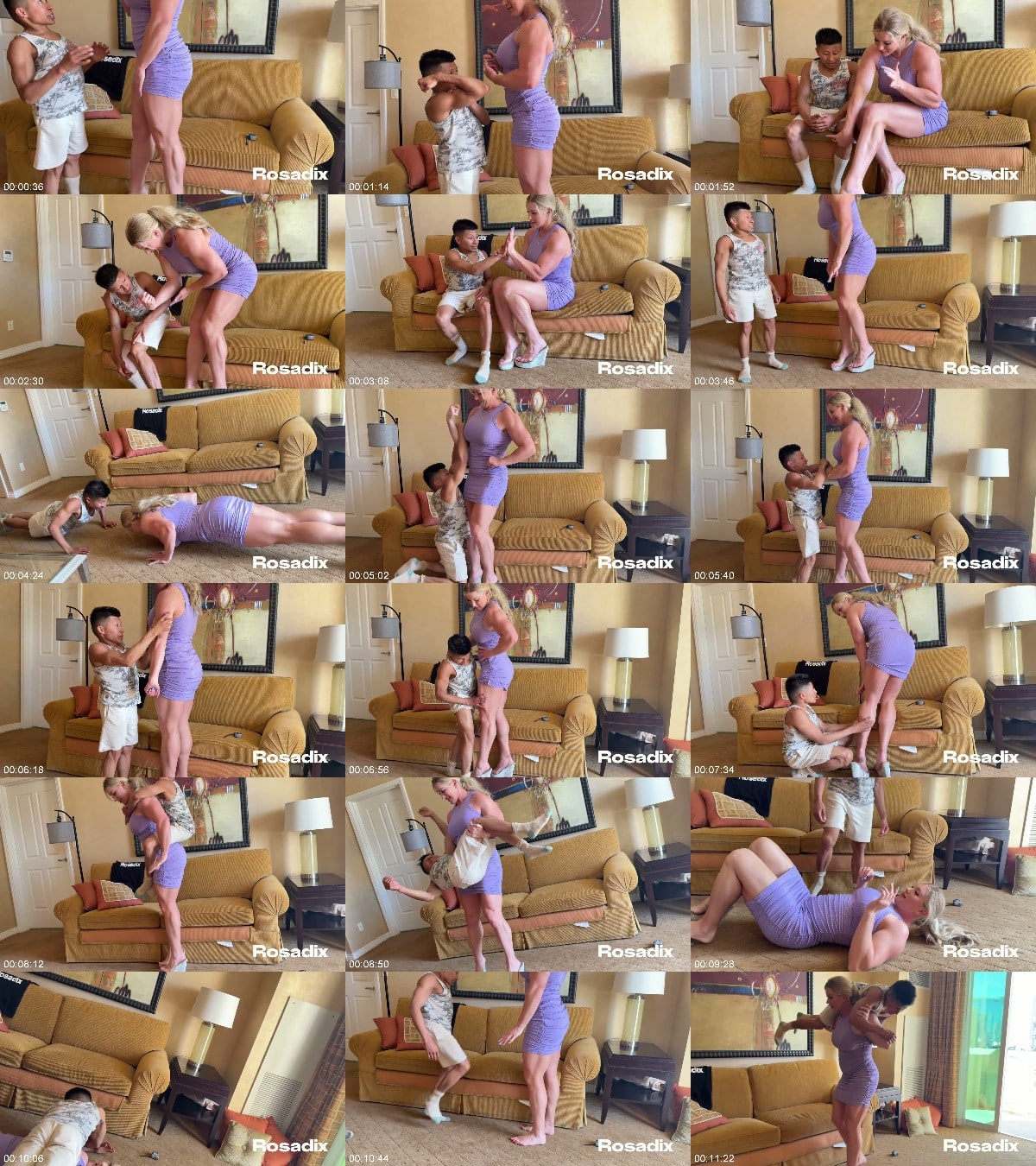 Rosadix - New - Tricked By A Muscle Girl Brittany Vs Chon - Size Comparison - Lift And Carry 6