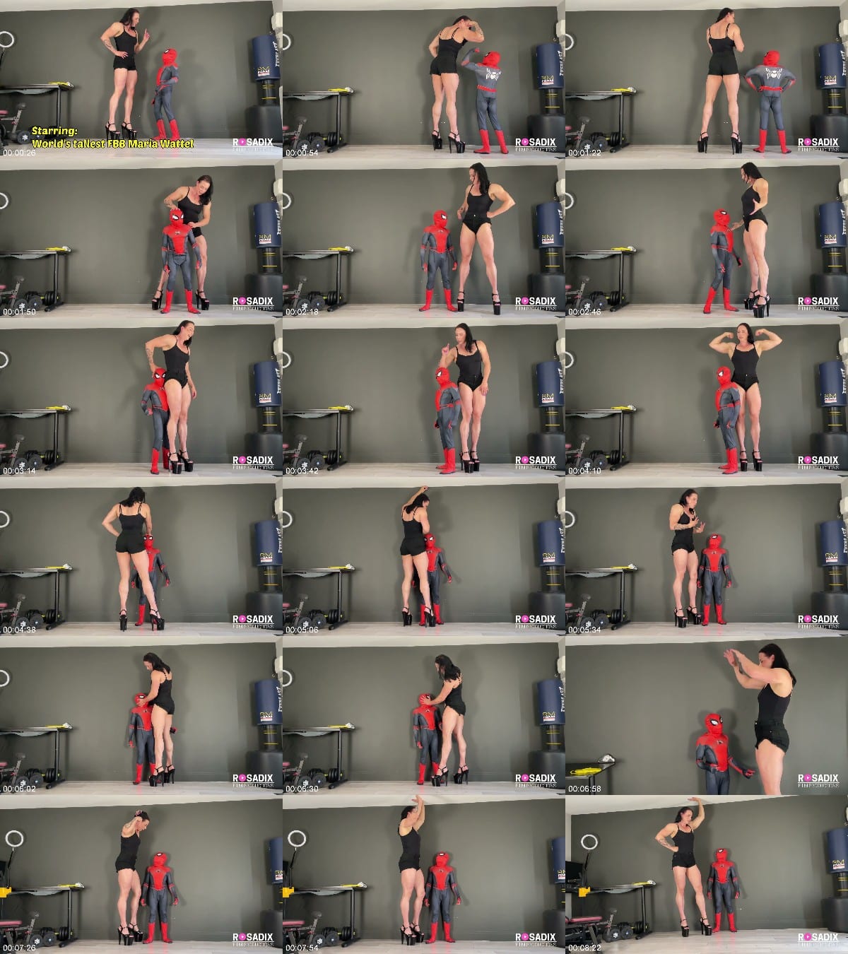 Rosadix - No Sympathy For Little Spidey Maria Wattel Vs Little Bodybuilder - Size Comparison 6